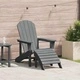 Стол Adirondack светлосив 74x82x92 см HDPE пластмаса