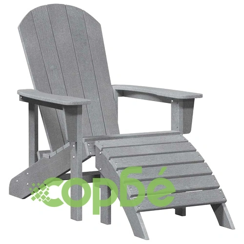 Стол Adirondack светлосив 74x82x92 см HDPE пластмаса ➤ топ цена ➤ sorbe.bg