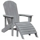 Стол Adirondack светлосив 74x82x92 см HDPE пластмаса