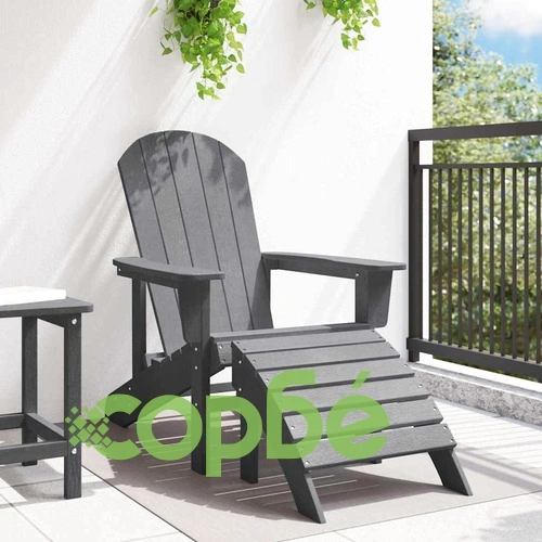 Стол Adirondack светлосив 74x82x92 см HDPE пластмаса ➤ топ цена ➤ sorbe.bg