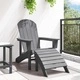 Стол Adirondack светлосив 74x82x92 см HDPE пластмаса
