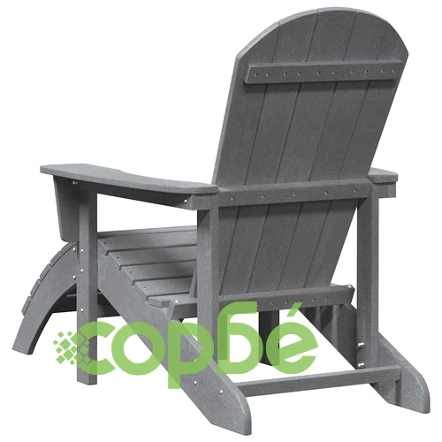 Стол Adirondack светлосив 74x82x92 см HDPE пластмаса ➤ топ цена ➤ sorbe.bg