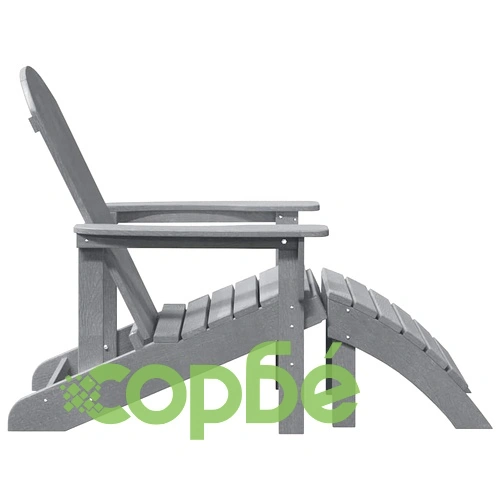 Стол Adirondack светлосив 74x82x92 см HDPE пластмаса ➤ топ цена ➤ sorbe.bg