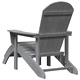 Стол Adirondack светлосив 74x82x92 см HDPE пластмаса