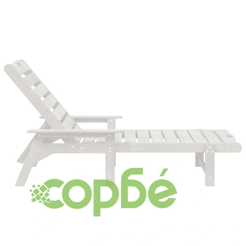 Шезлонг HDPE Бяло 53x162x98.5 см ➤ топ цена ➤ sorbe.bg