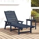Шезлонг Морско синьо HDPE 53x162x98.5 см