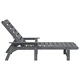 Шезлонг за градина HDPE, светлосиво, 162 x 53 x 98.5 см
