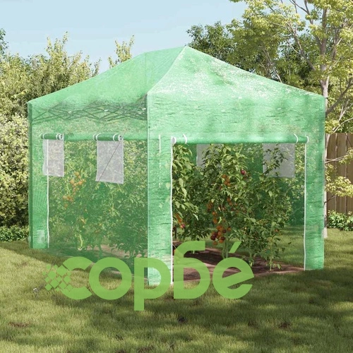 Градинска оранжерия с метална рамка 280 x 410 x 315 см Зелена Стомана ➤ топ цена ➤ sorbe.bg