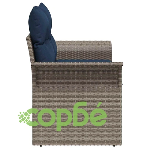 Градински диван от полиратан, 2 места, 141 x 62 x 69 см ➤ топ цена ➤ sorbe.bg