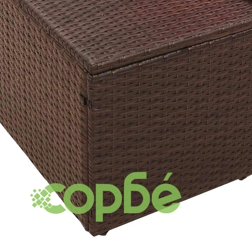 Градински диван от полиратан с възглавница, 184 x 62 x 69 см ➤ топ цена ➤ sorbe.bg