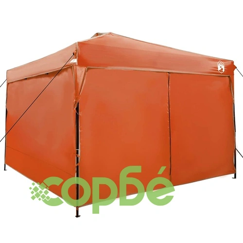 Шатра с автоматично отваряне оранжева 300x300 см Oxford текстил ➤ топ цена ➤ sorbe.bg