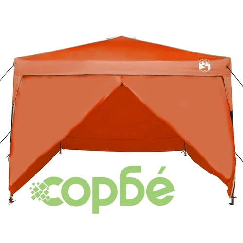 Шатра с автоматично отваряне оранжева 300x300 см Oxford текстил ➤ топ цена ➤ sorbe.bg