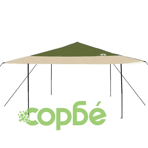 Шатър с автоматично отваряне зелен 400x400 см Oxford текстил ➤ топ цена ➤ sorbe.bg