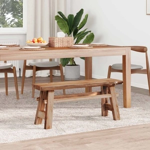 Пейка от масивно тиково дърво, 100 x 29 x 43,5 см, Естествен цвят