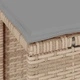Комплект за хранене в градината 3 части полиратан бежов 100x100x71 см