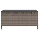 Комплект за хранене в градината 3 части сив полиратан с възглавници