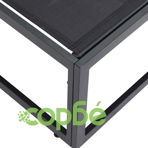 Подпорка за крака с възглавница - черен алуминий 70x71.5x32 см ➤ топ цена ➤ sorbe.bg