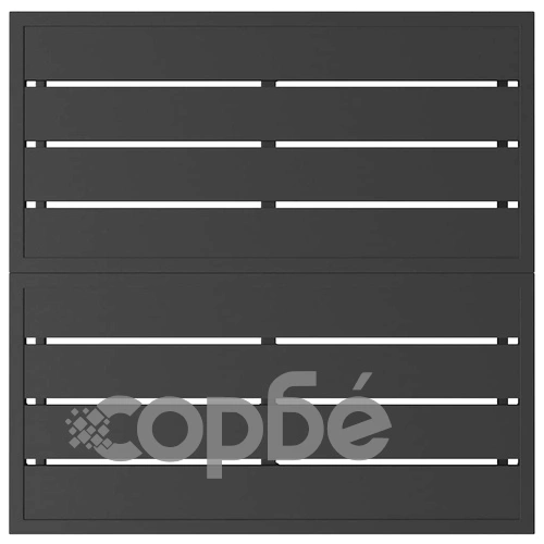 Градинска маса от алуминий - черна 70x32 см ➤ топ цена ➤ sorbe.bg