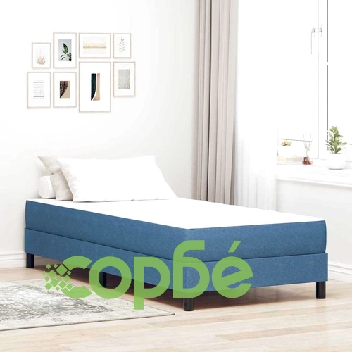 Матрак с пружини Pocket Spring 90x200x20 см син текстил ➤ топ цена ➤ sorbe.bg