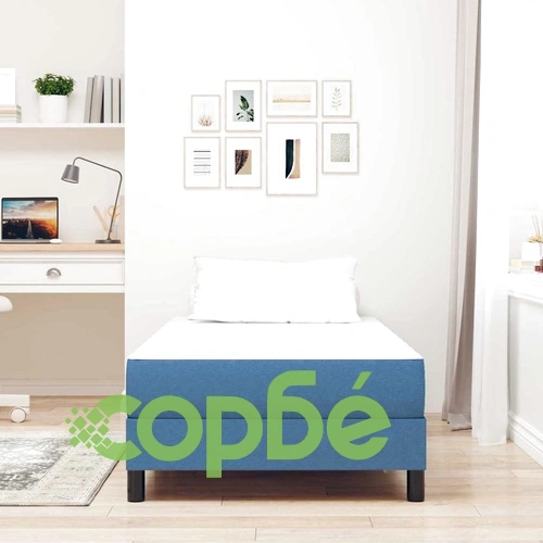 Матрак с пружини Pocket Spring 90x200x20 см син текстил ➤ топ цена ➤ sorbe.bg
