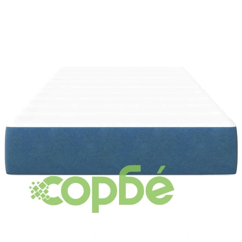 Матрак с пружини Pocket Spring 90x200x20 см син текстил ➤ топ цена ➤ sorbe.bg