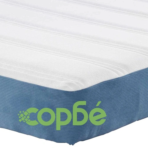 Матрак с пружини Pocket Spring 90x200x20 см син текстил ➤ топ цена ➤ sorbe.bg