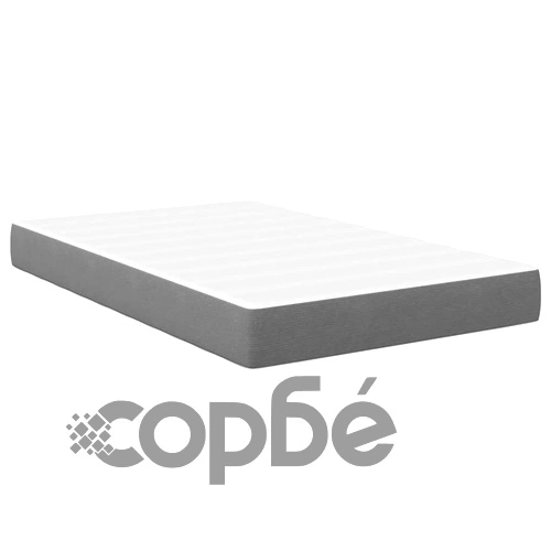 Матрак с джобни пружини светлосив 120x190x20 см текстил ➤ топ цена ➤ sorbe.bg