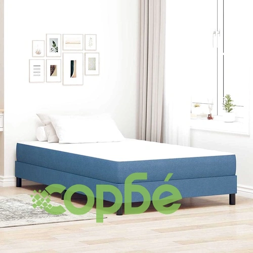 Матрак с джобни пружини синьо 120x200x20 см текстил ➤ топ цена ➤ sorbe.bg