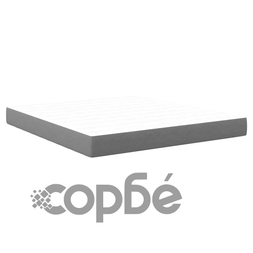 Матрак с индивидуално опаковани пружини 180 x 200 см, светлосив, текстилна тапицерия ➤ топ цена ➤ sorbe.bg