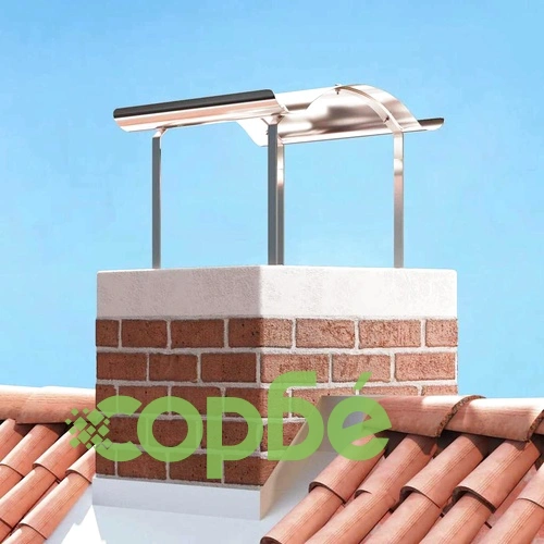 Коминна шапка от неръждаема стомана, сребриста, 59.5 x 50 x 36.5 см ➤ топ цена ➤ sorbe.bg