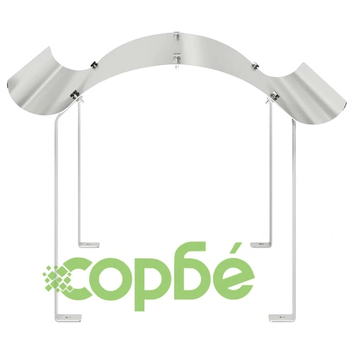 Коминна шапка от неръждаема стомана, сребриста, 59.5 x 50 x 36.5 см ➤ топ цена ➤ sorbe.bg