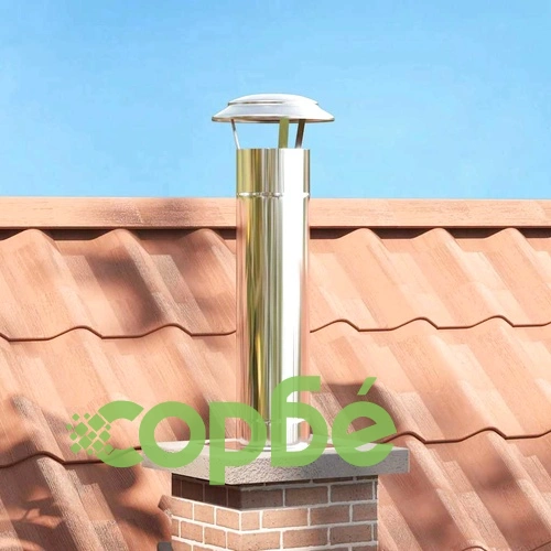 Разширение за комин от неръждаема стомана 25x25x82 см сребрист цвят ➤ топ цена ➤ sorbe.bg