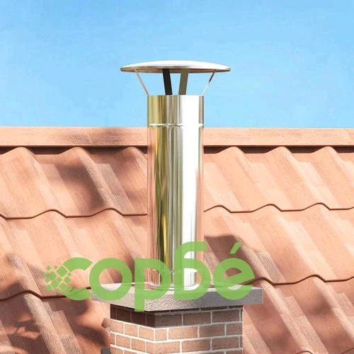 Разширение за комин от неръждаема стомана 35x35x82 см сребрист цвят ➤ топ цена ➤ sorbe.bg