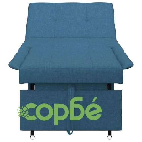 Диван легло 3 в 1 с издърпване синьо текстил 194 x 67 x 37 см ➤ топ цена ➤ sorbe.bg