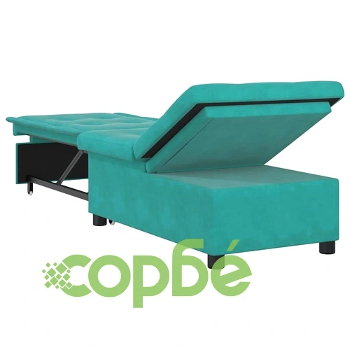 Разтегателен диван 3 в 1 тюркоаз кадифе 67x194x38 см ➤ топ цена ➤ sorbe.bg