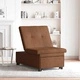 Разтегателен диван 3 в 1 кафяв 67x194x36 см изкуствен велур