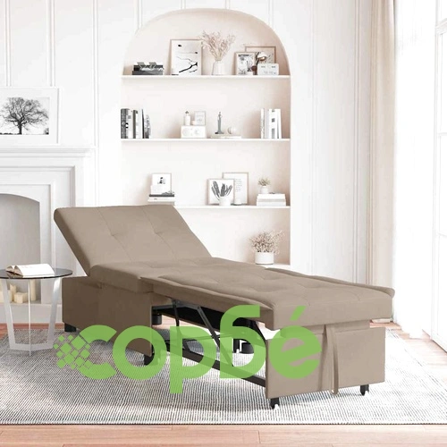 Диван легло 3 в 1 с изтеглящ механизъм Таупе микрофибър 67x194x82 см ➤ топ цена ➤ sorbe.bg