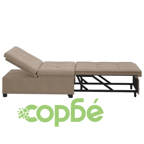 Диван легло 3 в 1 с изтеглящ механизъм Таупе микрофибър 67x194x82 см ➤ топ цена ➤ sorbe.bg