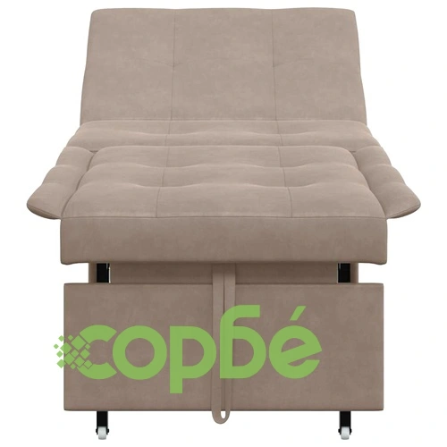 Диван легло 3 в 1 с изтеглящ механизъм Таупе микрофибър 67x194x82 см ➤ топ цена ➤ sorbe.bg