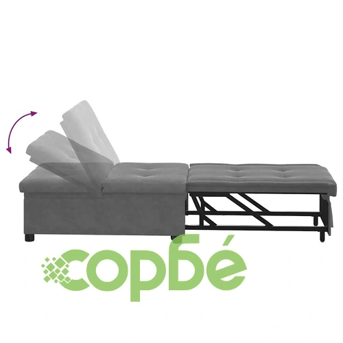 Разтегателен диван легло тъмносив микрофибър 194x50x82 см ➤ топ цена ➤ sorbe.bg