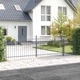 Градинска врата с връх тип копие WOERDEN 150 x 500 см, стомана, сива, с ключалка