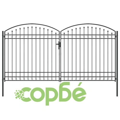 Оградна врата от стомана, сива, 400 x 200 см, за външен монтаж на топ цена от sorbe.bg Оградна врата от стомана, сива, 400 x 200 см, за външен монтаж ➤ топ цена ➤ sorbe.bg