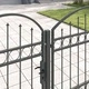 Врата за ограда с арков връх ASSEN, 4 x 1,25 м, стомана, сива