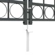 Врата за ограда с арков връх ASSEN, 4 x 1,25 м, стомана, сива