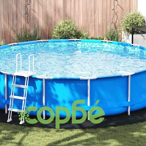 Покривало за дъното на басейн от нетъкан текстил - черно  550 см ➤ топ цена ➤ sorbe.bg