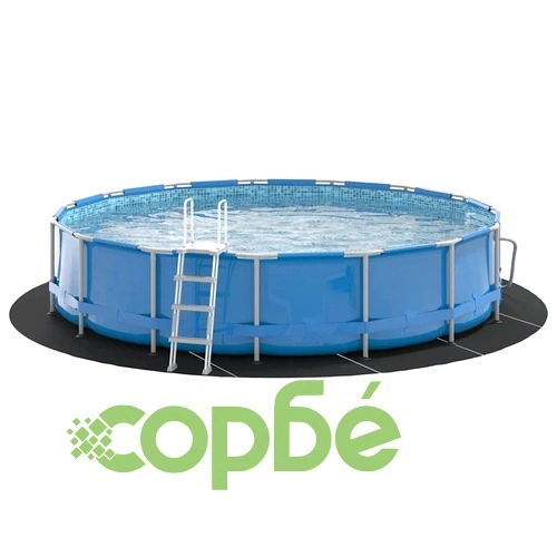 Покривало за дъното на басейн от нетъкан текстил - черно  550 см ➤ топ цена ➤ sorbe.bg