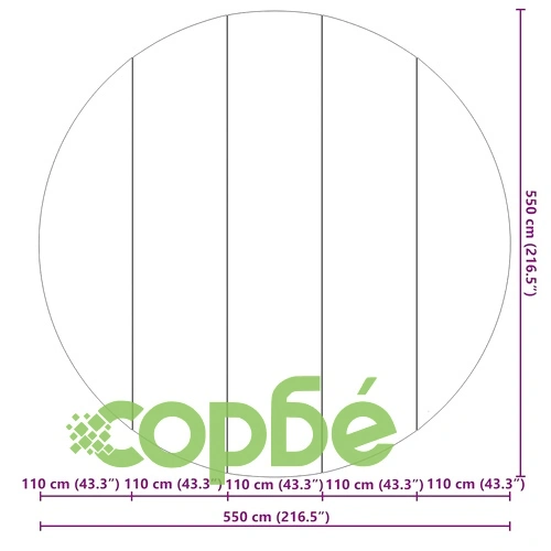 Покривало за дъното на басейн от нетъкан текстил - черно  550 см ➤ топ цена ➤ sorbe.bg