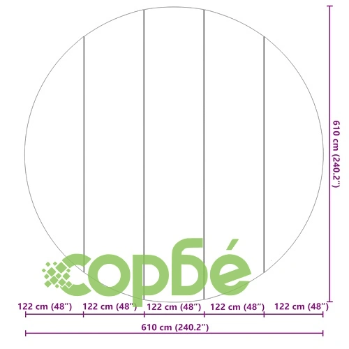 Покривало за дъното на басейна от нетъкан текстил - черно Ø610 см ➤ топ цена ➤ sorbe.bg