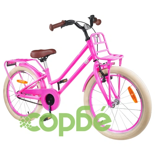 Детски велосипед 18 инча за момиче 5-7 години, стомана, тъмно розов ➤ топ цена ➤ sorbe.bg
