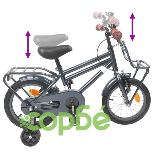 Детски велосипед 12 инча за 2-4 години, стомана, тъмносиво ➤ топ цена ➤ sorbe.bg